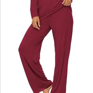TIKTIK Womens Bamboo Viscose Pajama Set Long Sleeve Sleepwear Scoop Neck Pj Set